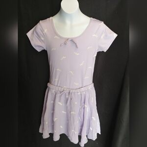 Lavender Ballerina Slippers Bodysuit and Skirt
